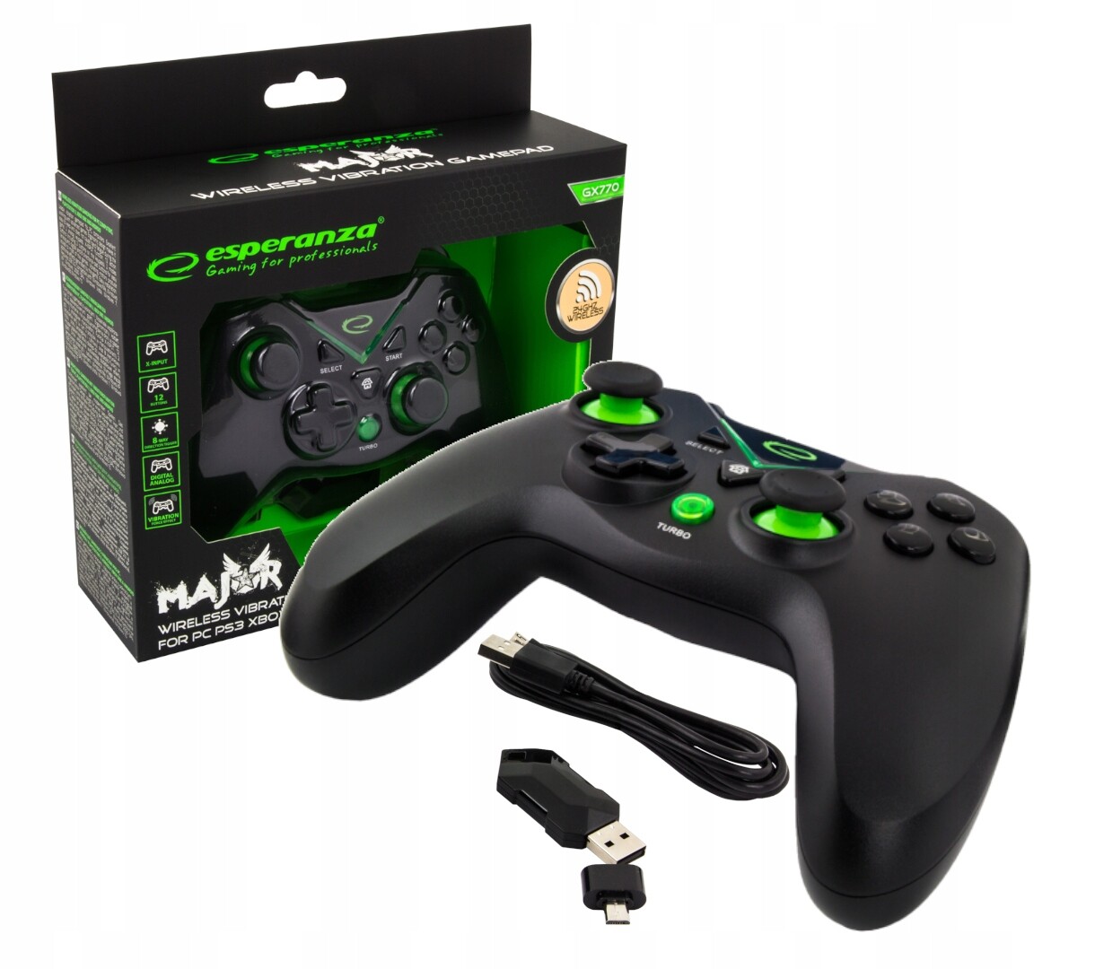 Bezdrátový gamepad univerzální ovladač pro Pc, PS3, Xbox One a Android