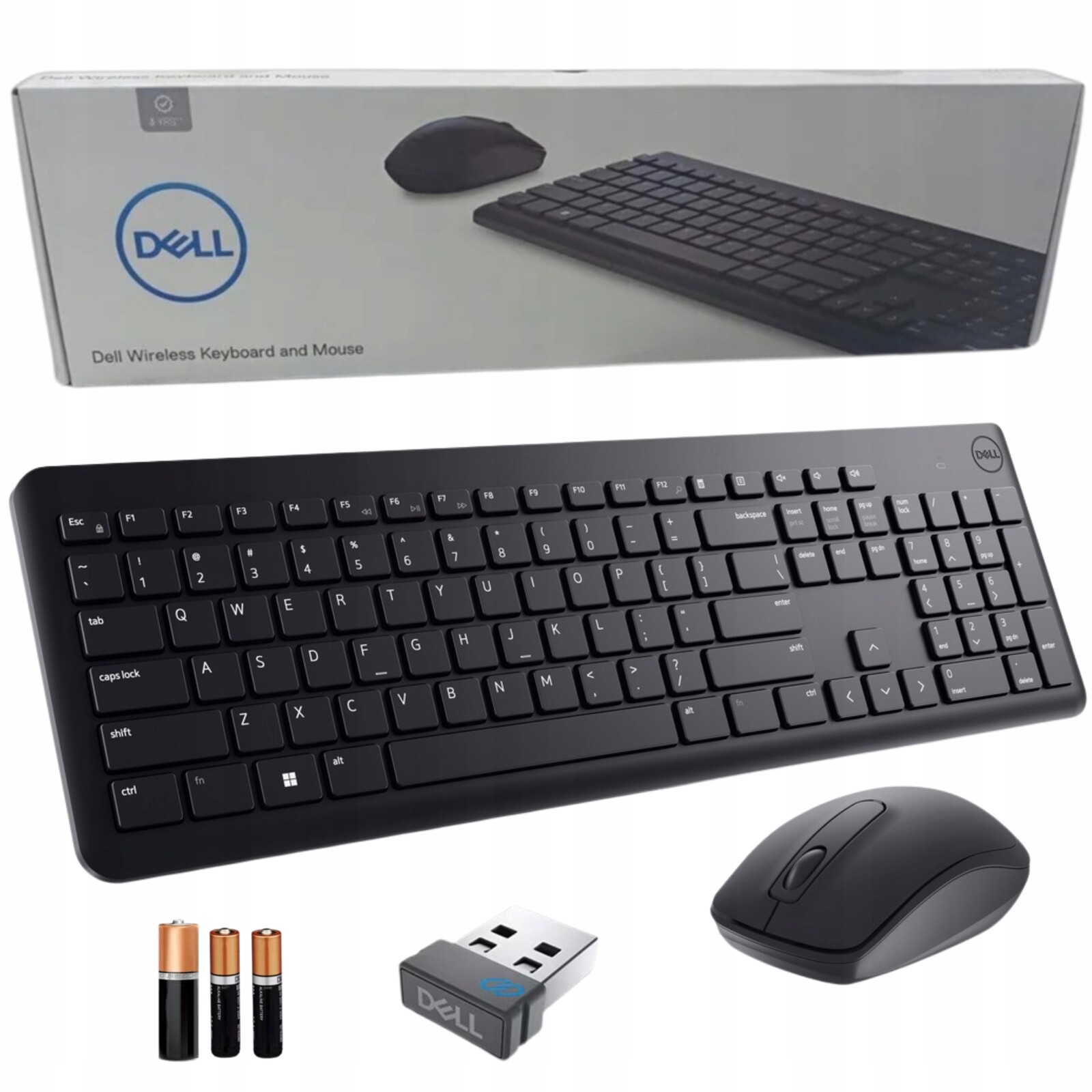 Set Dell Bezdrátová membránová klávesnice a počítačová myš KM3322W