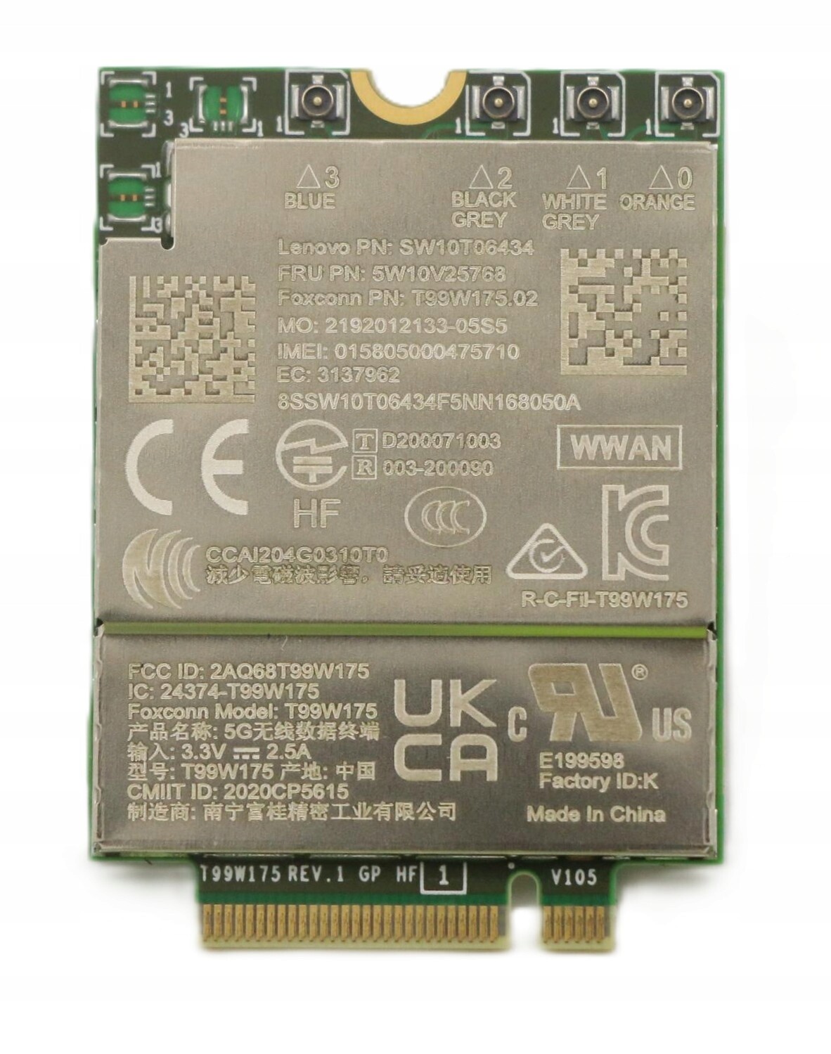 5G Wwan Modem Lenovo 5W10V25768 pro Thinkpad T14s X13 gen2 X1 Carbon gen9 X1 Ti