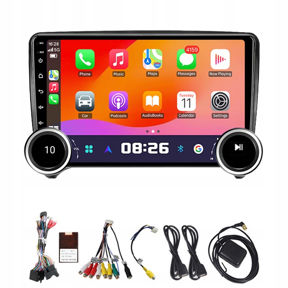 Eunavi 2Din Android 13 Autorádio do auta pro Audi Tt MK2 8J 2006-2014 Carplay 4G 64G