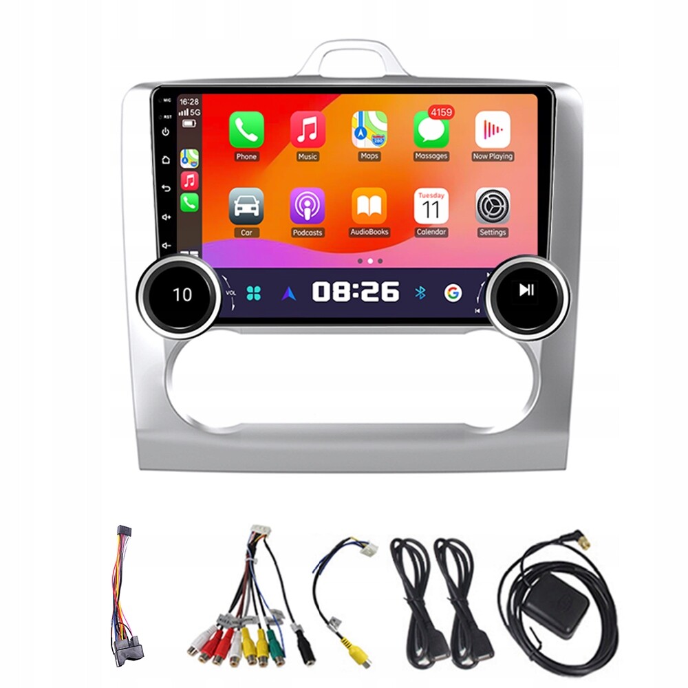 Eunavi 2Din Android 13 Autorádio do auta pro Ford Focus 2 3 Mk2/Mk3 2004-2011 At