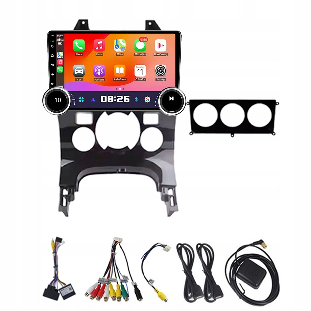 Eunavi 2Din Android 13 Autorádio pro Peugeot 3008 5008 At Mt 2009-2015