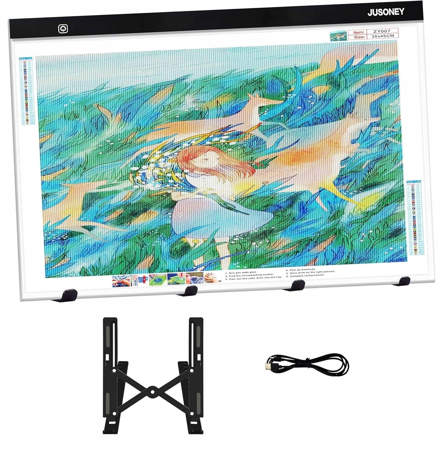 Jusoney Podsvícená podložka A2 pro vylepování a kreslení, 3 režimy Led