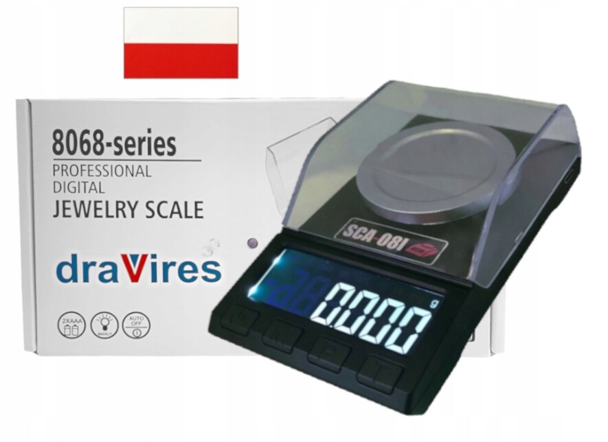 Elektronická váha draVires SCA-08I 100 g 0.001 g nálepka