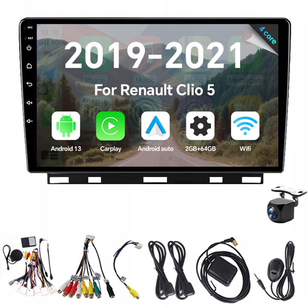 2Din Android 13 autorádio pro Renault Clio 5 2019-2021 Carplay Rds 2G 64G