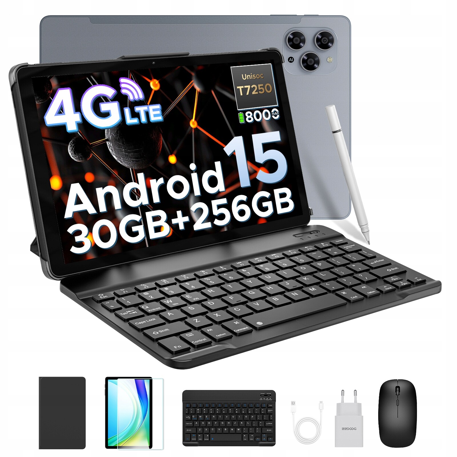 Doogee TabG6 11”HD+90Hz 30+256GB 8000mAh Dual Sim Android 15 GPS/OTG/4G Lte