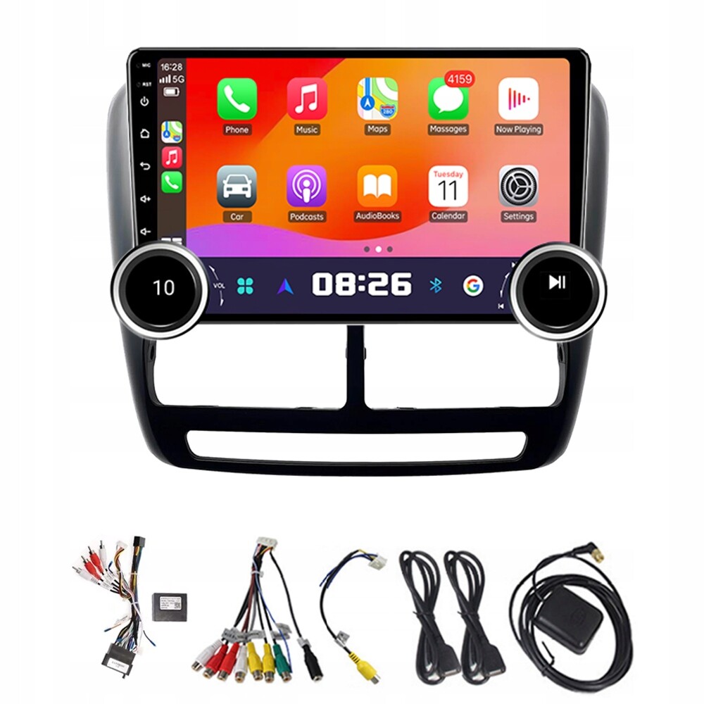 2DIN Android 13 Autorádio pro Fiat Doblo 2 2010-2014 4G 64GB Carplay Gps