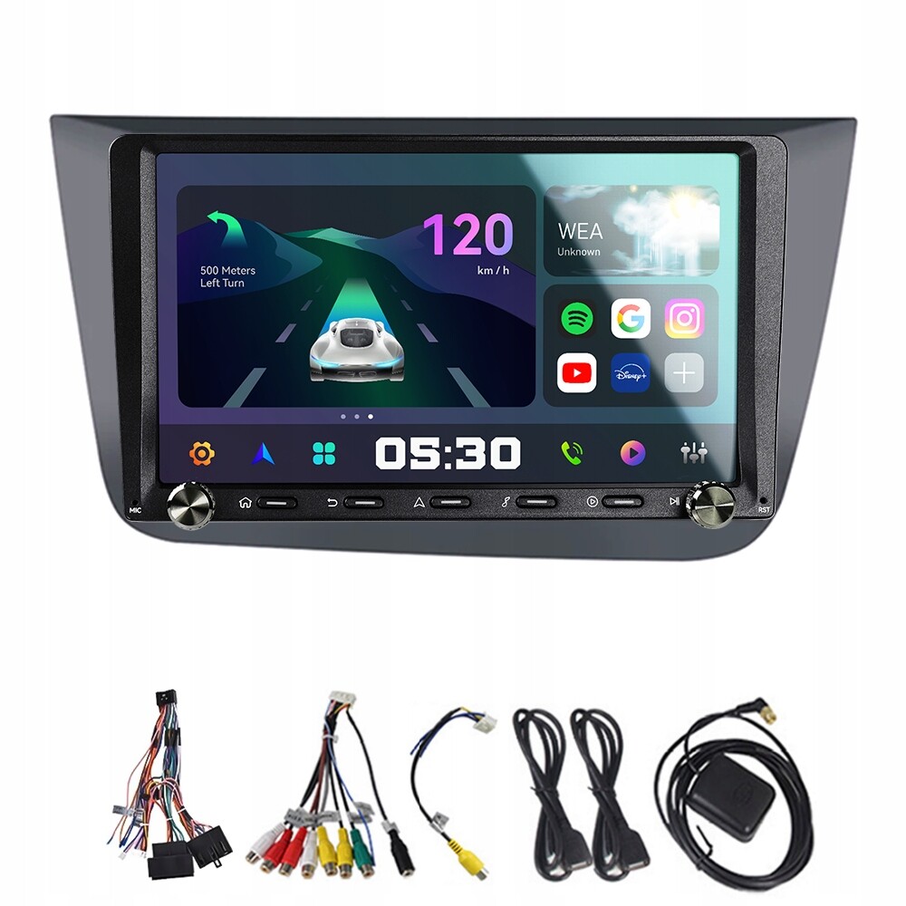 2Din Android 13 autorádio pro Seat Altea 2004-2015 Toledo 3 2G 32G Carplay