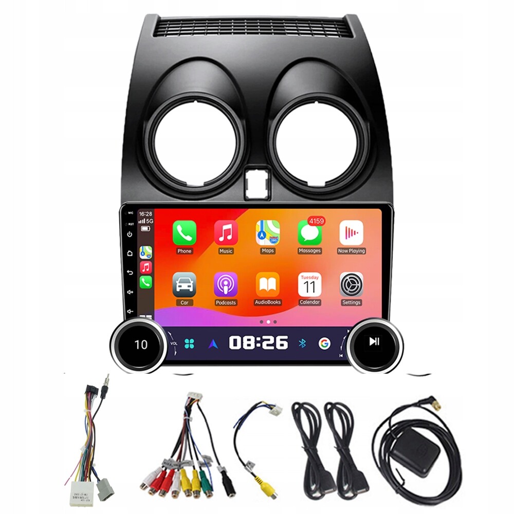 2Din Android 13 Autorádio pro Nissan Qashqai J10 2006-2013 s Carplay Gps Rds