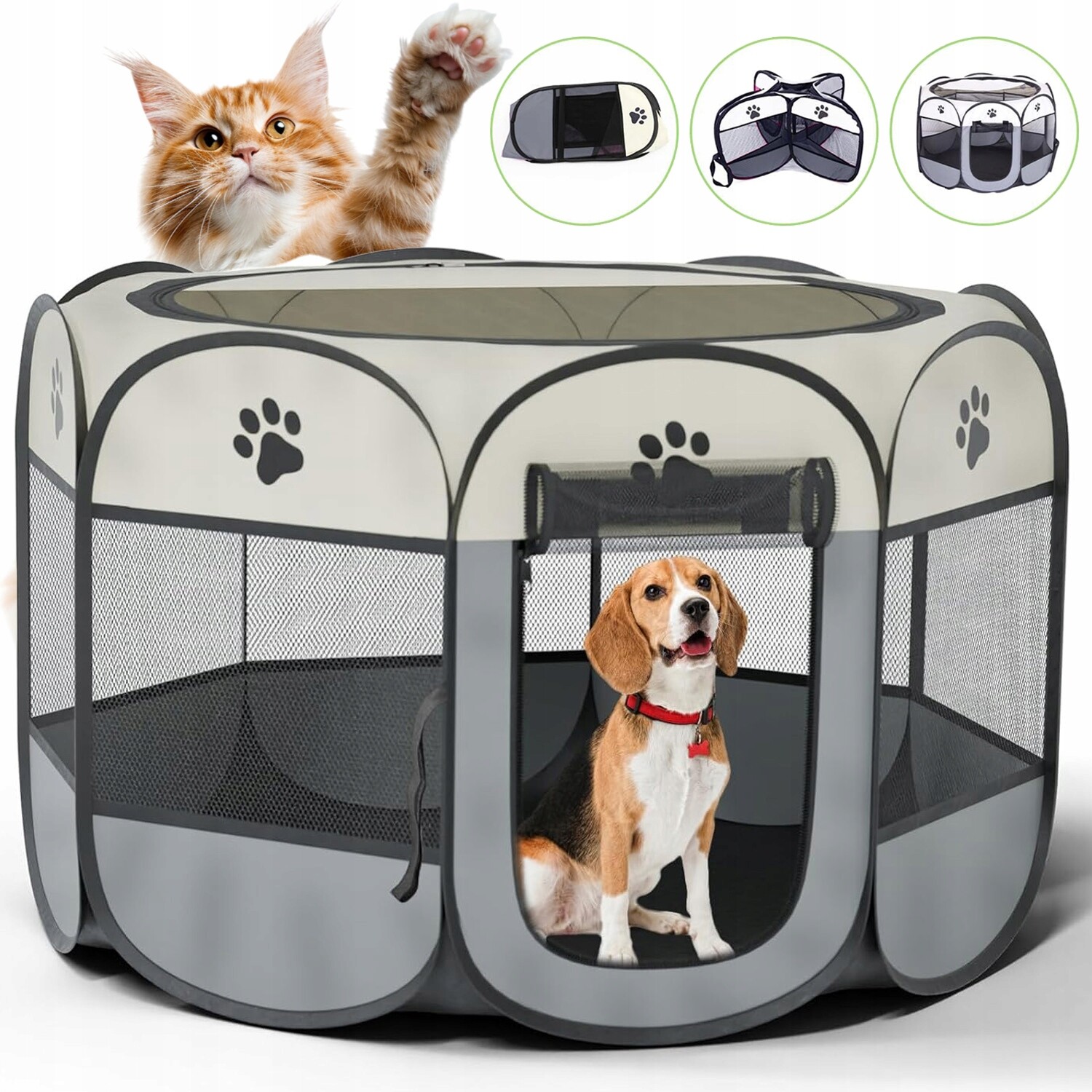 Skládací Kotec Pro Psa/kočku – Bezpečný Prostor V Domě I Na Zahradě!