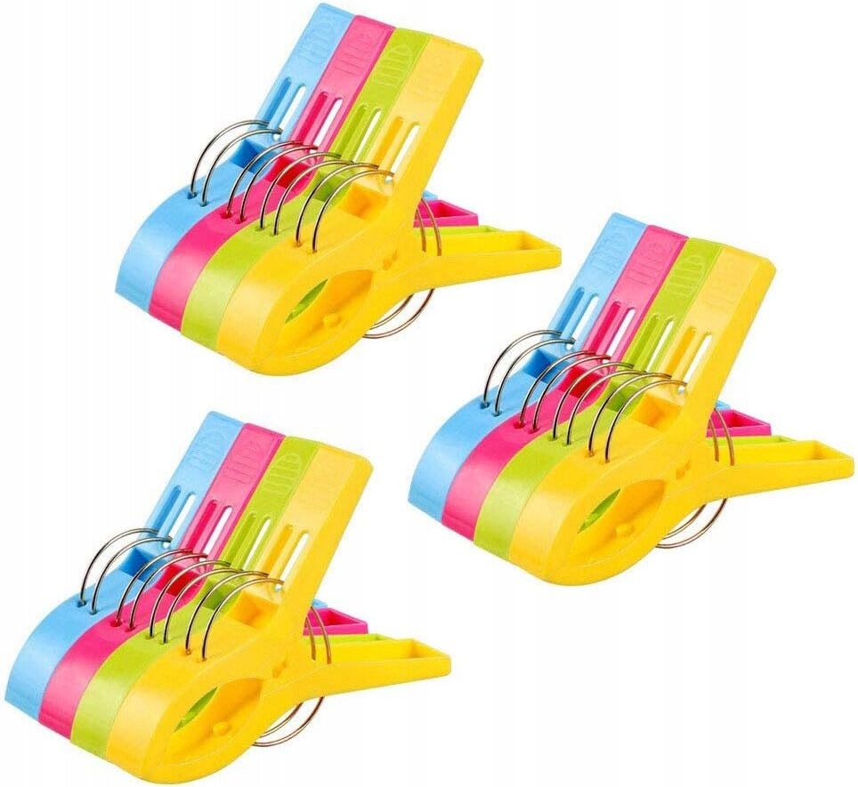 12 X Velké Kolíčky Koupelové Ručníky Plážová Dovolená Cestování Zahrada