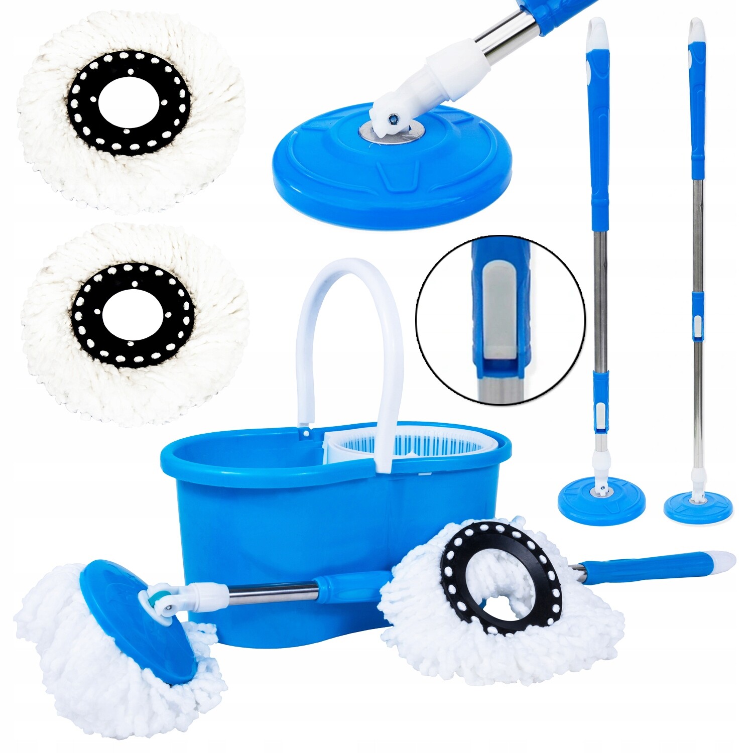 Rotační Mop SPIN360 Kbelík 5 Čističů a kartáč R