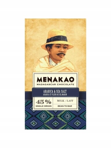 2x Menakao čokoláda 45% s kávou arabica 75 g
