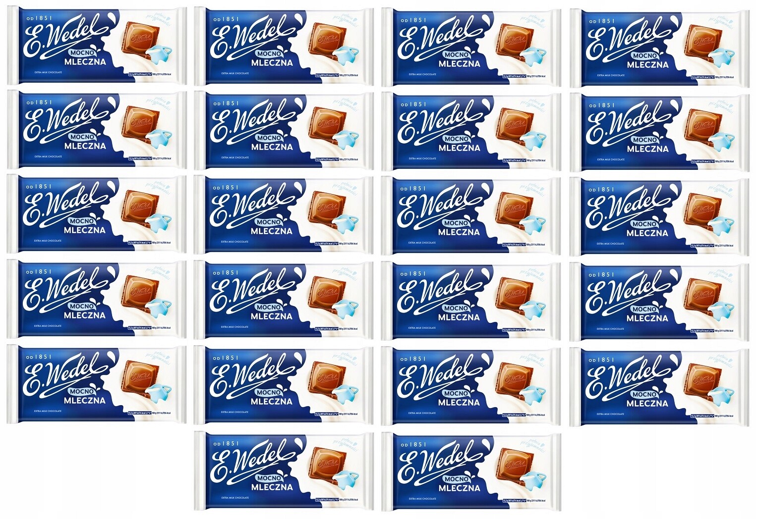 Sada 22 x Čokoláda Silně mléčná 80 g E.Wedel