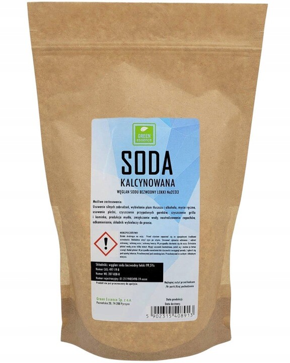 5X Green Essence Kalcinovaná soda 1kg lehký uhličitan sodný Na2CO3