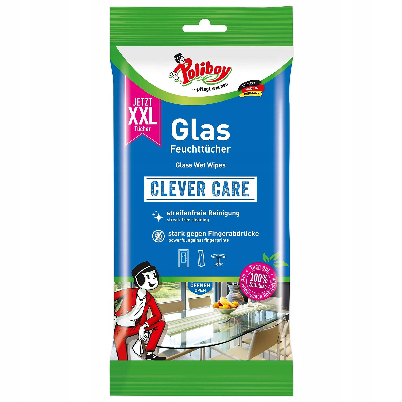 4x Utěrky na okna Poliboy vlhké 24 ks