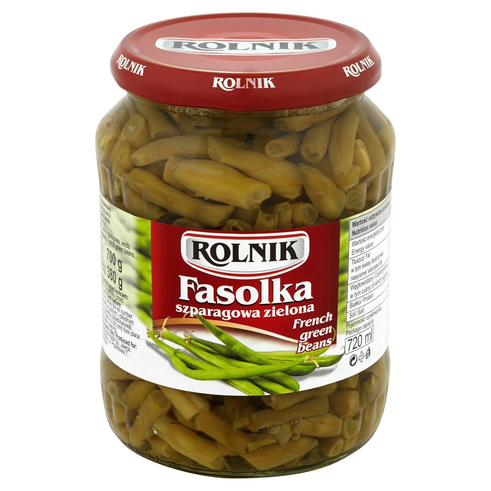 Rolnik Zelená konzervovaná fazolka 720 ml