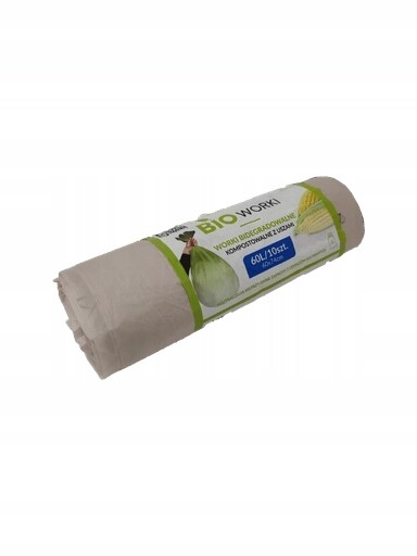 5x BIOdegradovatelné pytle na odpadky s ušima 60L 10 Ks, Hnědé