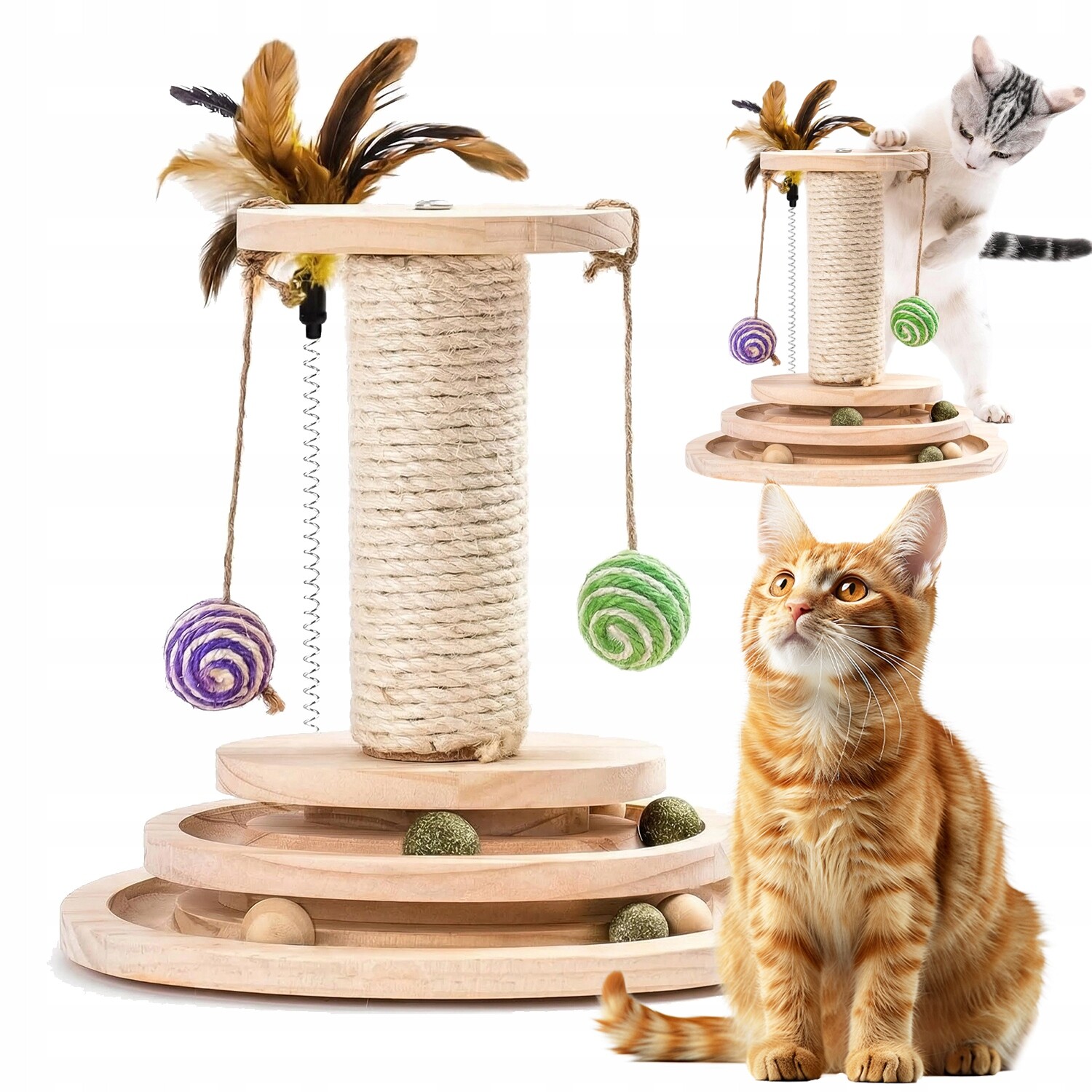 Škrabadlo Pro Kočky nízké 30 CM Sisal Pelíšek Sloupek Hračka