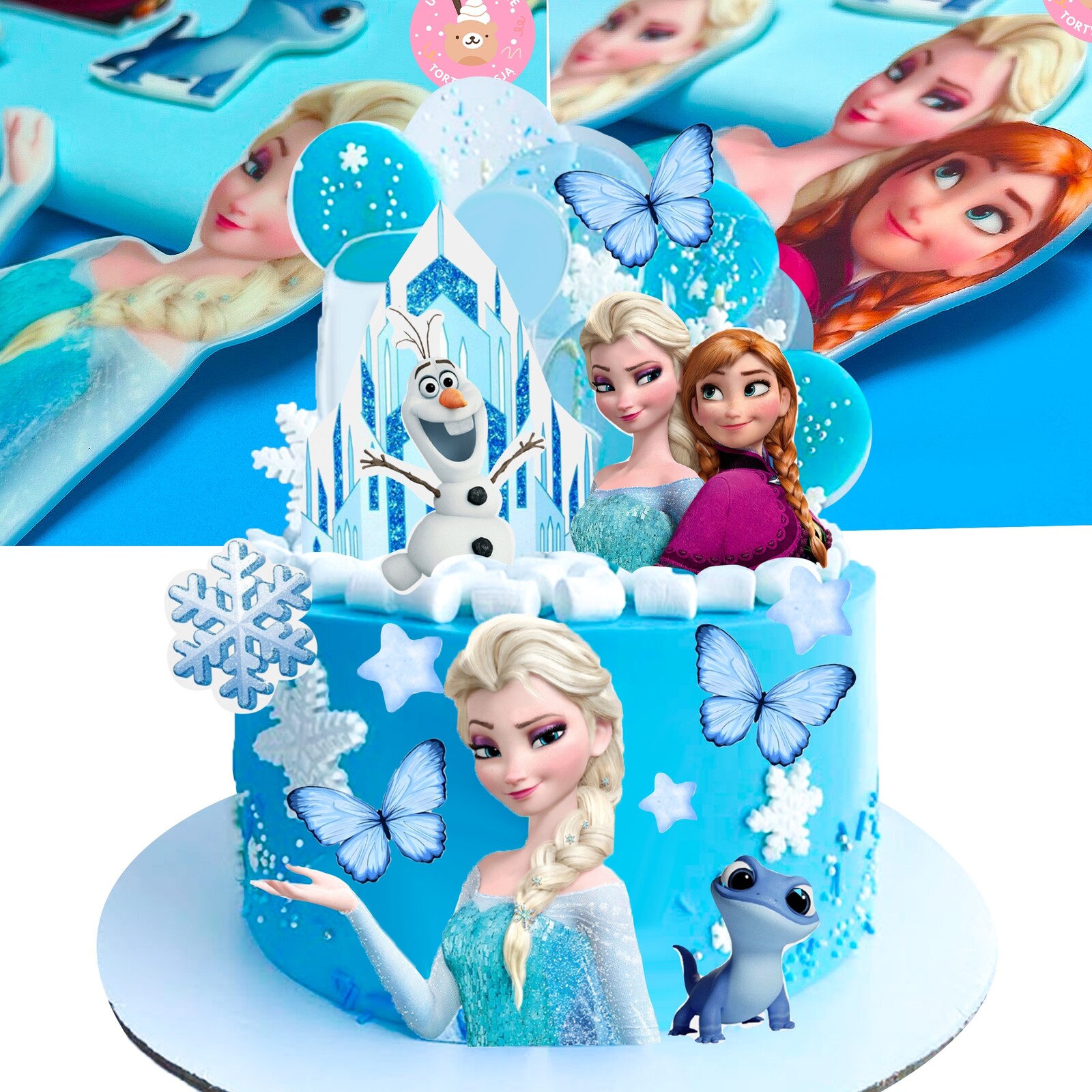 2D Figurky Elza Sada Dort Elsa Olaf Zápich dekorace Ledové království Frozen