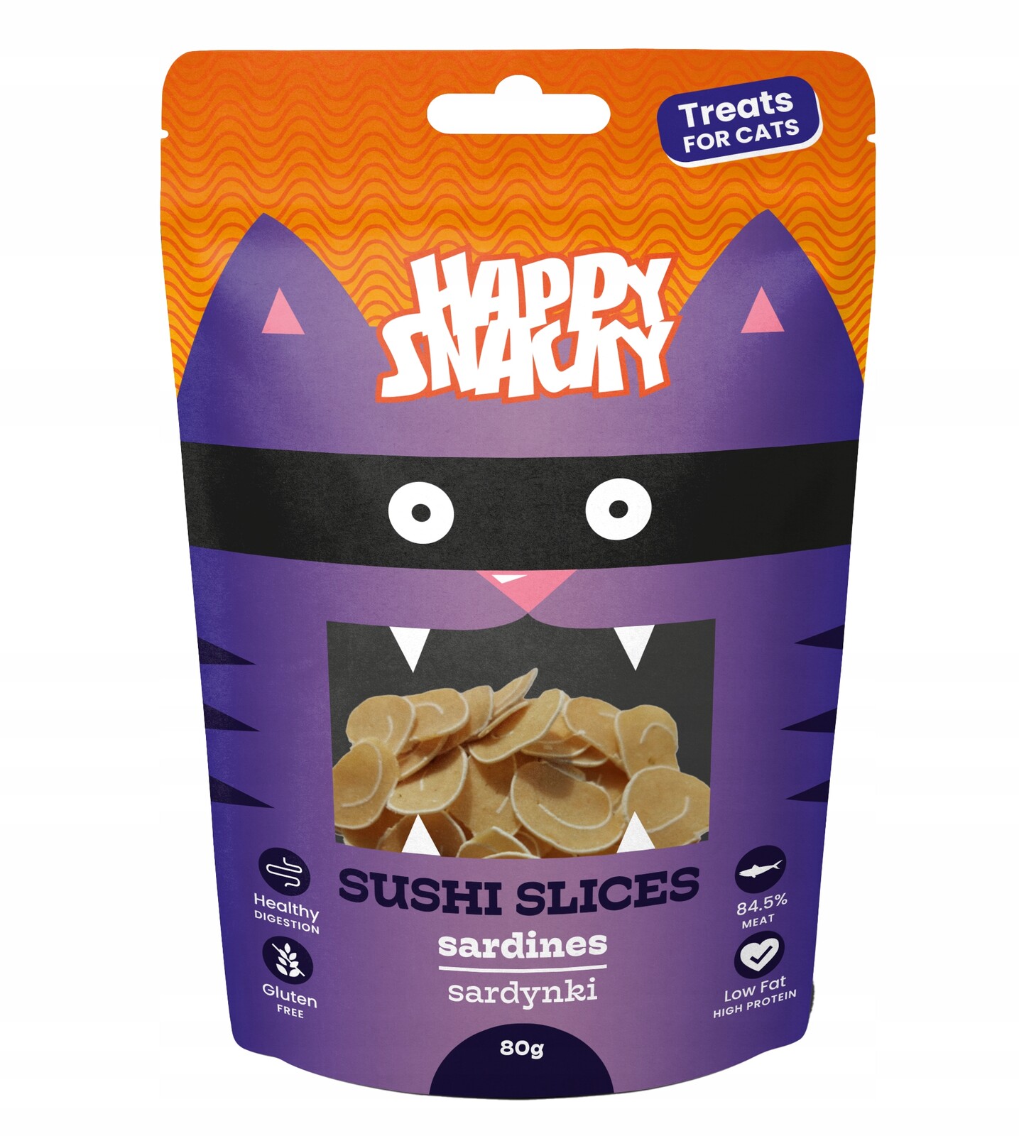 6x Happy Snacky Sushi plátky sardinky 80 g