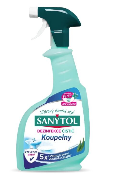 4X Sanyton Čistící a dezinfekční sprej do koupelny 500 ml