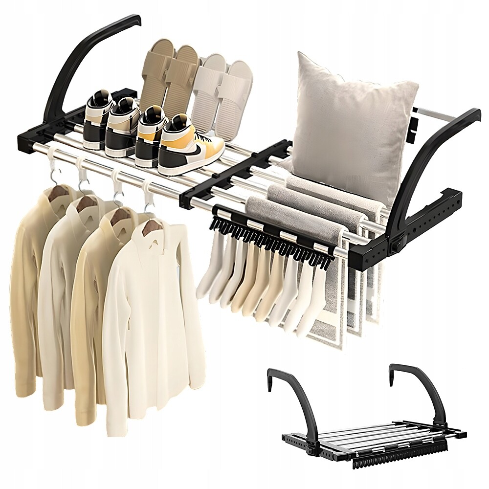 Sušák Na Prádlo Na Balkon A Rozkládací Radiátor 64-110 CM, Multifunkční