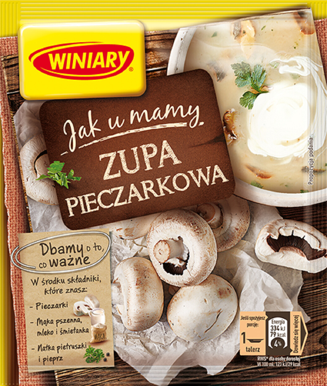 10 x Winiary Jako u maminky Žampionová Polévka 44 g