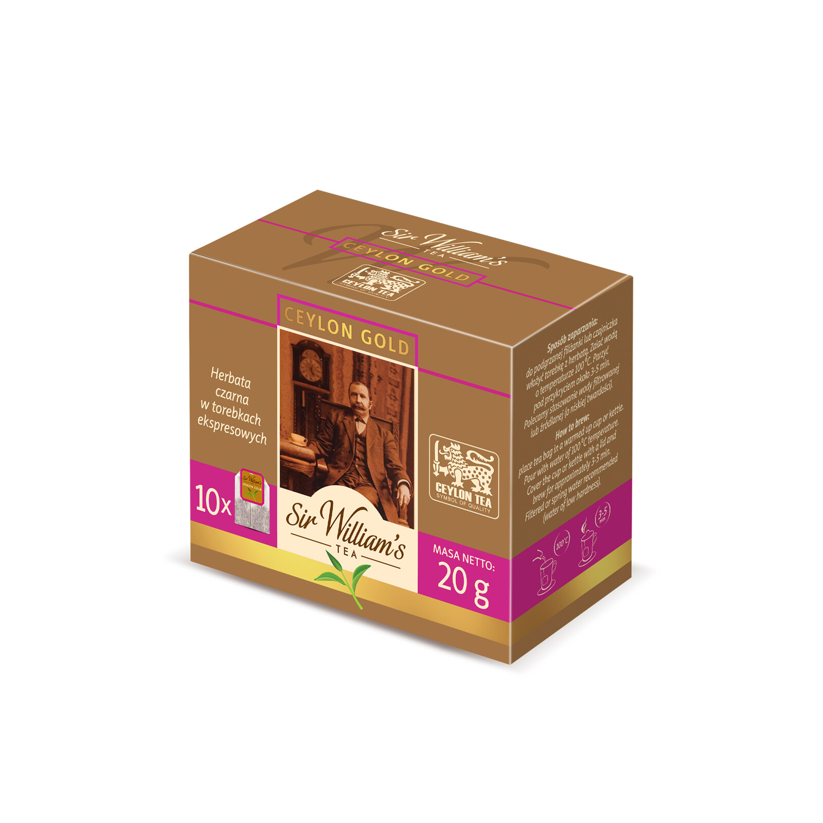 9 x Čaj Sir William's Tea Ceylon Gold 10 ks