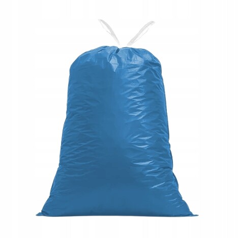 4x Pytle na odpadky s páskou 120L 20 Ks Modré Potisk „papír“