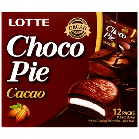 2x Choco Pie Cacao, celá krabička (12 x 28 g) Lotte