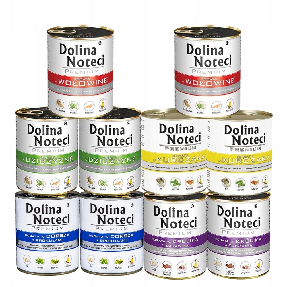 Dolina Noteci Premium MIX Chutí vlhké krmivo 10x800g