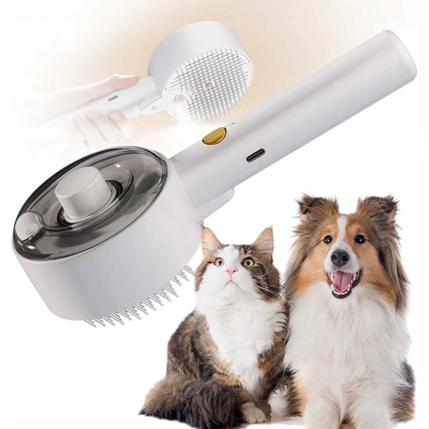 Hřeben s rozprašovačem, masážní kartáč a Uv sterilizace pro péči o srst psů a koček