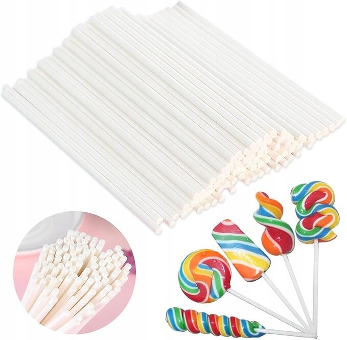 100 X Tyčinky Na Lízátka Sladkostí Diy Pro Vlastní Výrobu Dítěte