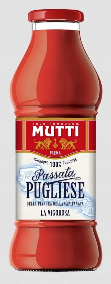 Passata Pugliese, La Vigorosa 400 ml – Mutti Parma rajčatová passata