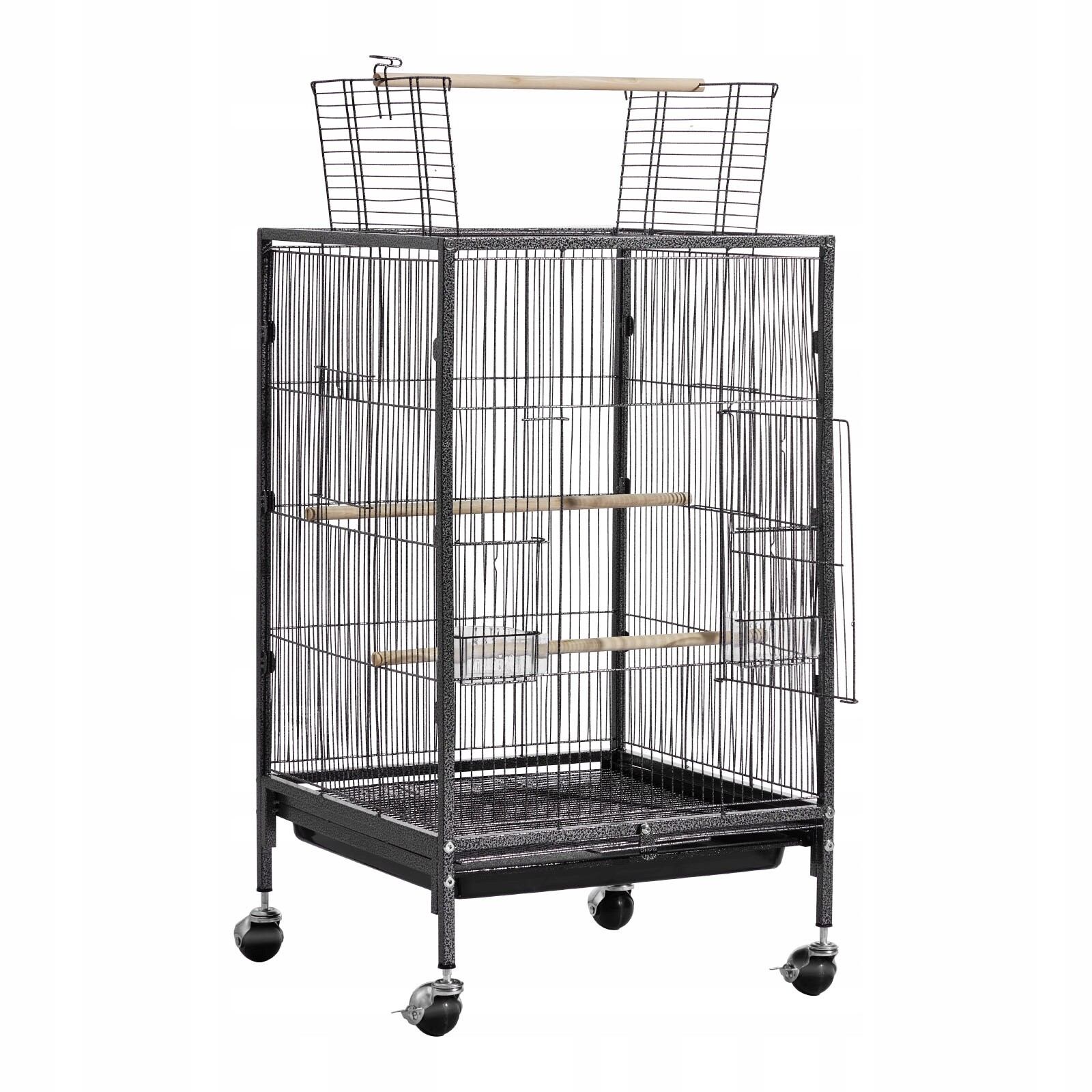 Vevor Klec pro ptáky 46x46x77CM otevřená z hory s hřady a krmítkem