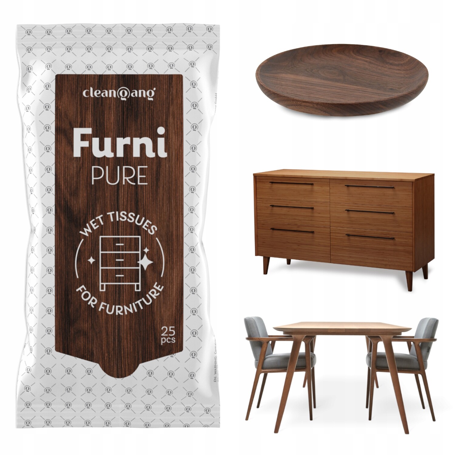 5x CleanGang Ubrousky navíjené na nábytek z laminátu, bez 25 Ks