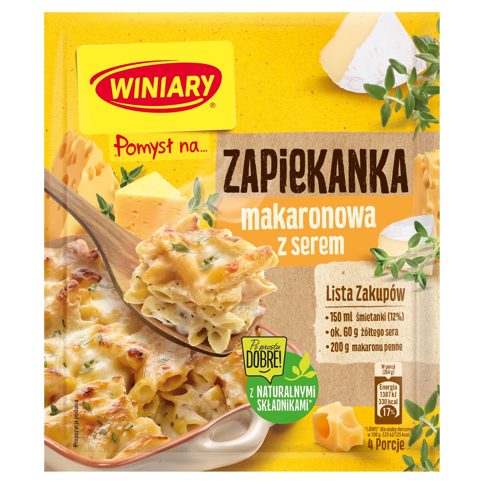 13 x Winiary Nápad na sýrový zapékač 47 g