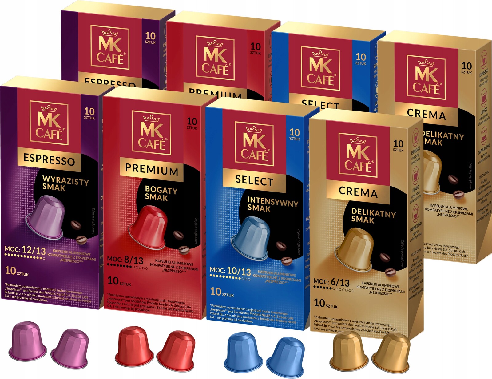 Kapsle pro Nespresso Mk Cafe Sada 8 x 10 kusů