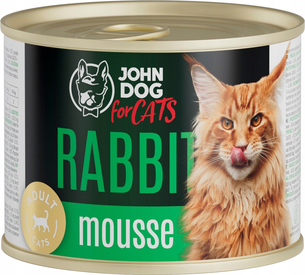 5X John Dog for Cats Mousse krolik mokré krmivo pro kočky 200 g