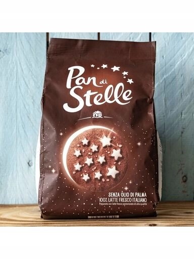 2x Italské čokoládové sušenky, velké balení 700 g Pan di stelle