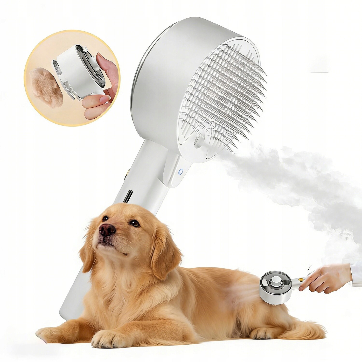 Parní Kartáč Pro Psy Kočky Zvířata Profesionální Samočištění Uv Sterilizace