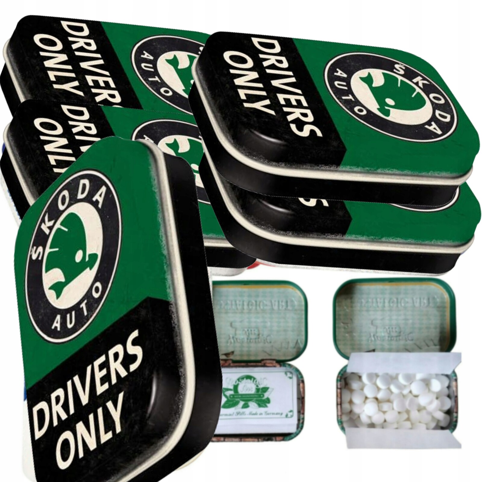 Bonbóny Mátové 4 Balíčky Skoda Drivers Only Box 15g Nostalgic Art