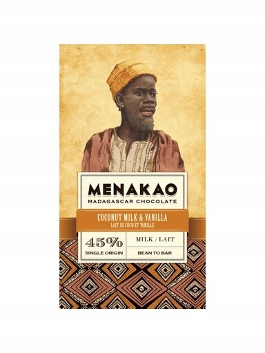 2x Menakao čokoláda 45% s kokosem 75 g