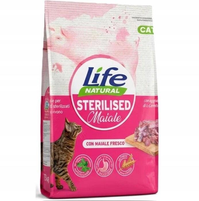 Life Cat Krmivo pro kočky Sterilizované vepřové maso 7,5 kg