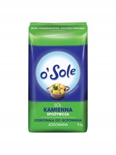 13 x o'Sole Potravinářská kamenná sůl jodovaná 1 kg