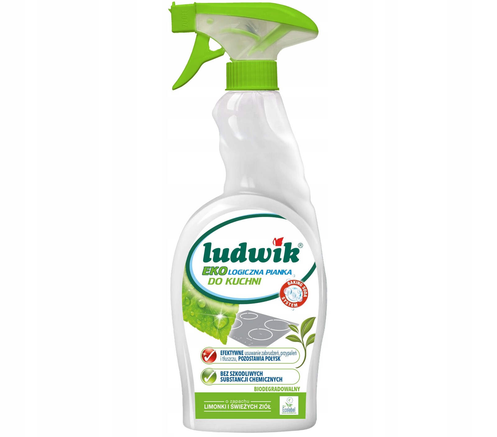 4x Ludwik Pěna na čištění kuchyně Ecolabel Limetka 750 ml
