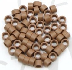 Kroužky micro ring klasické Barva: světle hnědá, Množství: 20 ks