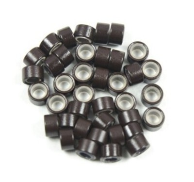 Kroužky micro ring se silikonem Barva: tmavě hnědá, Množství: 100 ks