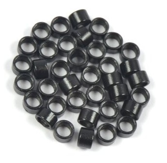 Kroužky micro ring 4,5 mm bez silikonu Barva: černá, Množství: 100 ks